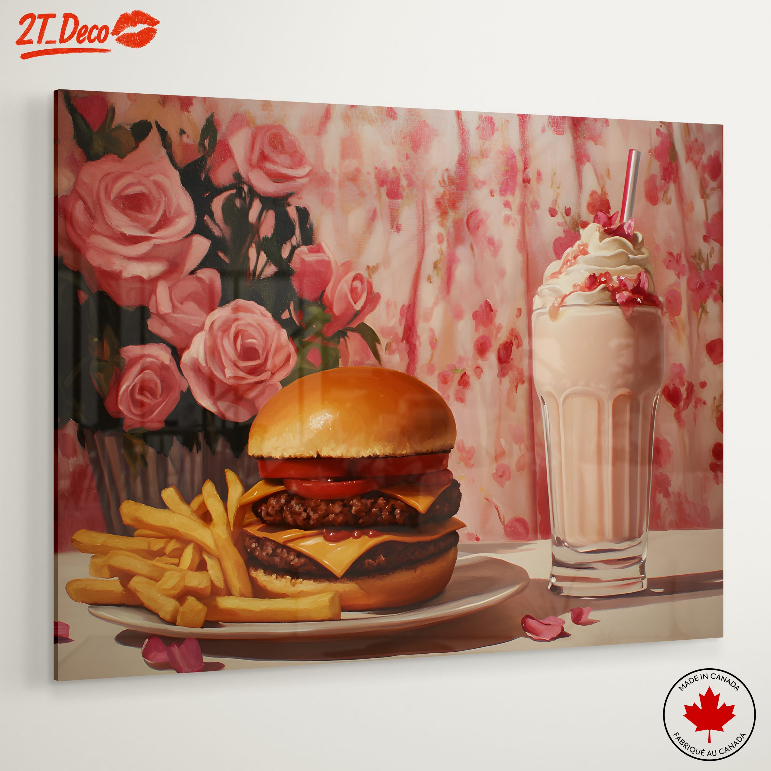 Delicious Abstract Food Art with Burgers and Milkshake - Image 6