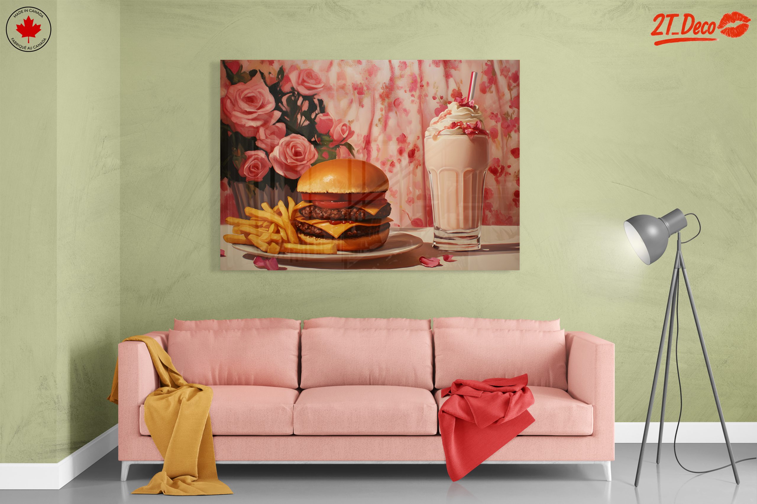 Delicious Abstract Food Art with Burgers and Milkshake - Image 7