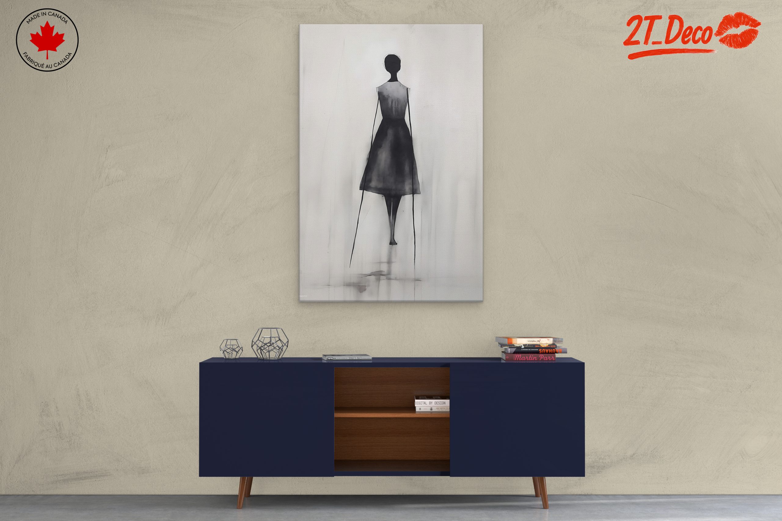 Minimalist Contemporary Portrait in Black and White - Image 3