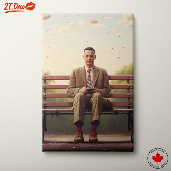 Contemporary Art Featuring Iconic Character on a Park Bench