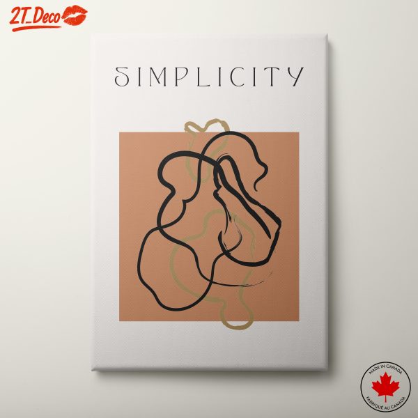 Minimalist Floral Artwork with Abstract Lines