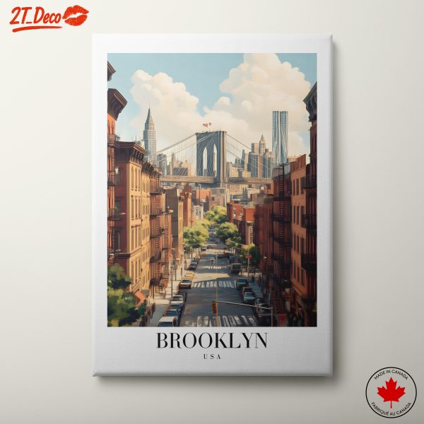 Stylish Brooklyn Cityscape Art