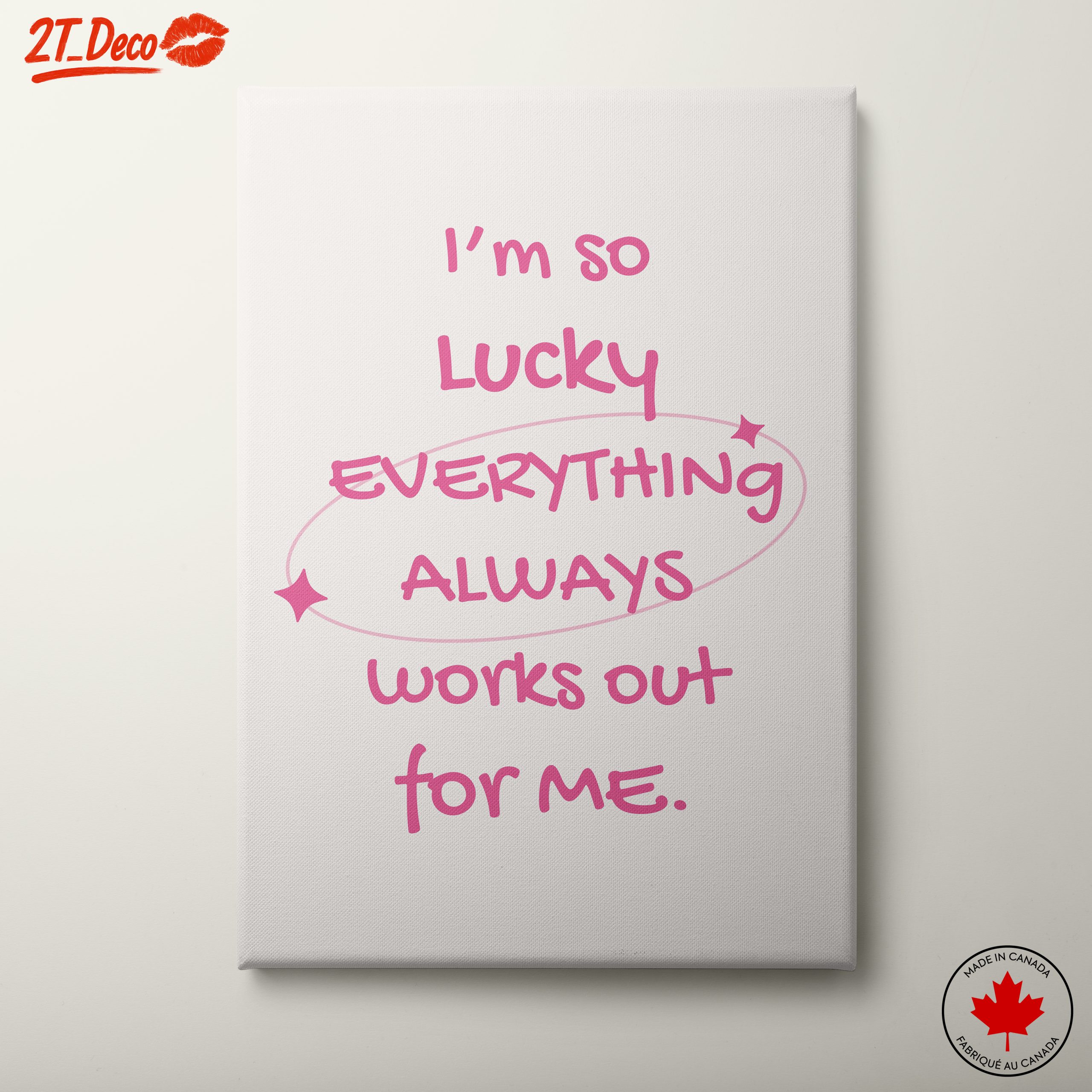 Lucky Inspirational Quote Artwork