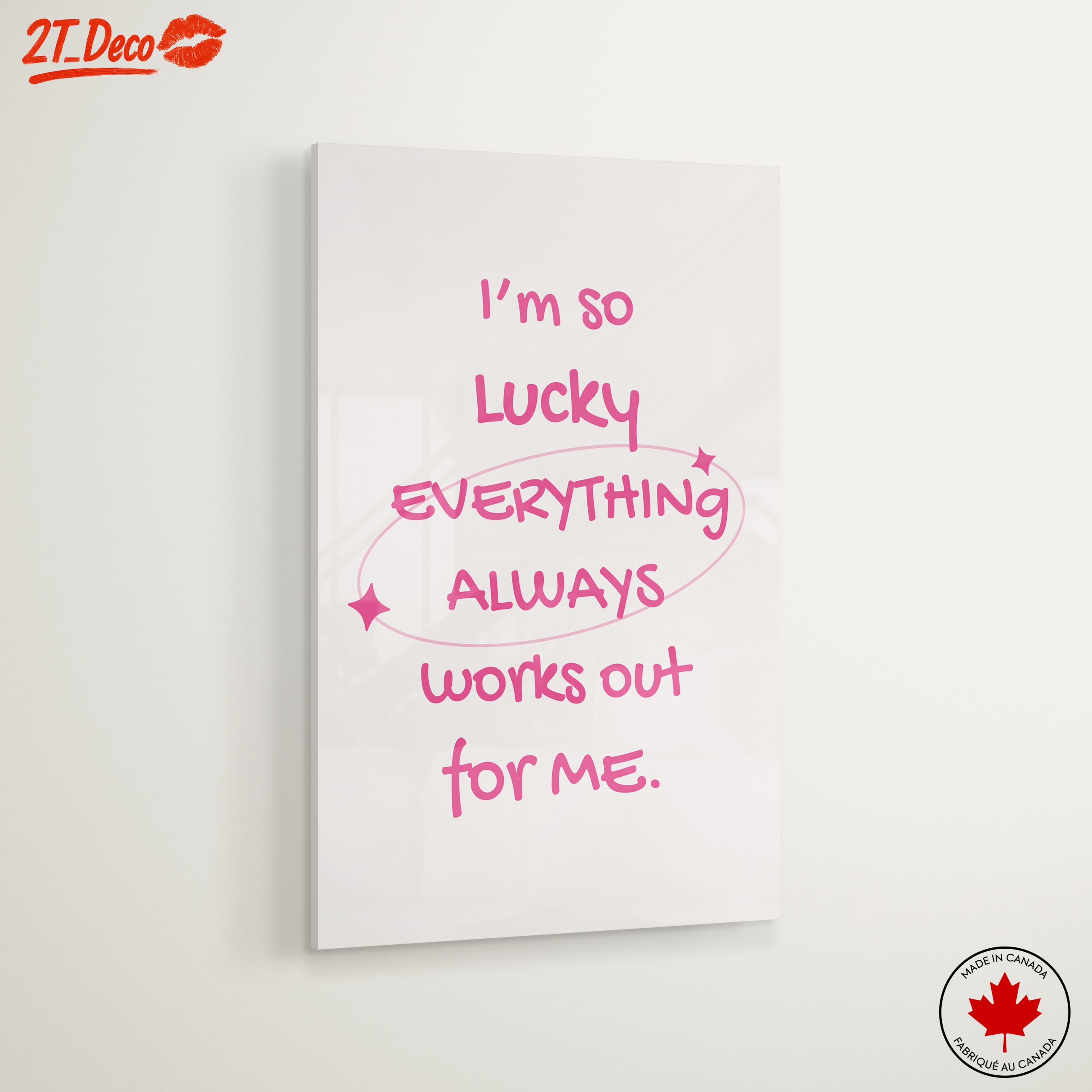 Lucky Inspirational Quote Artwork - Image 6