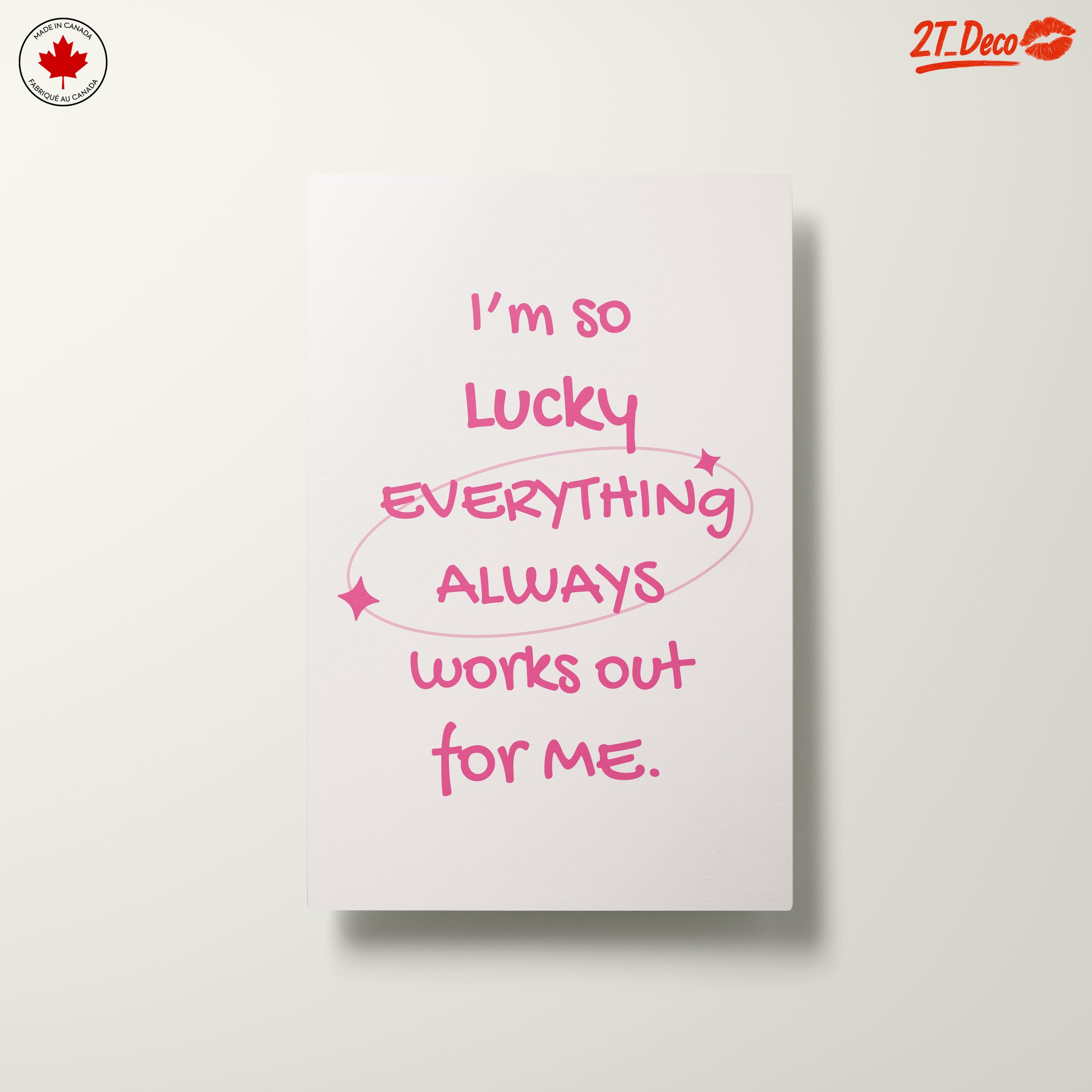 Lucky Inspirational Quote Artwork - Image 10