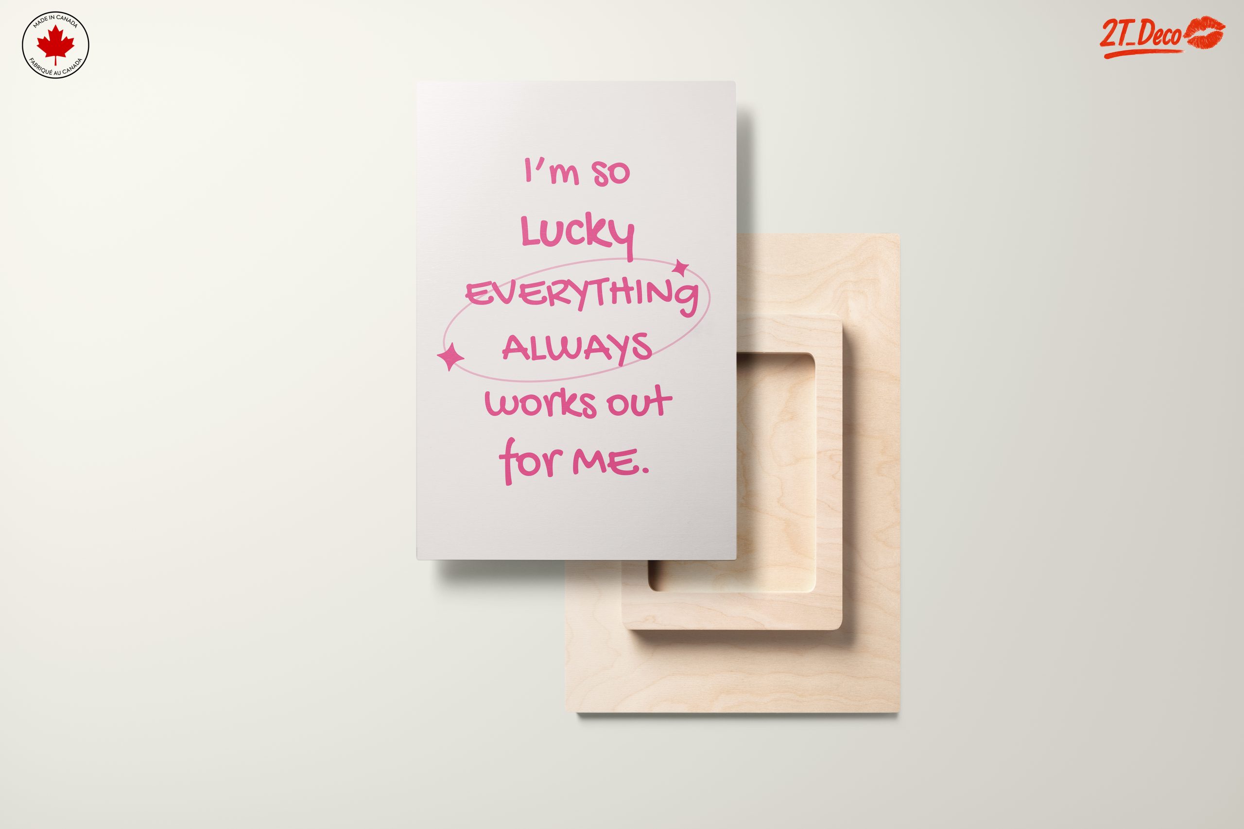 Lucky Inspirational Quote Artwork - Image 11