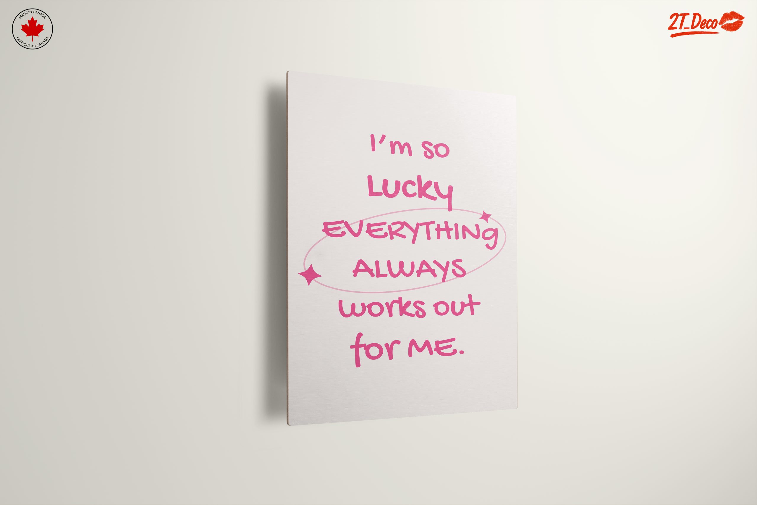 Lucky Inspirational Quote Artwork - Image 13