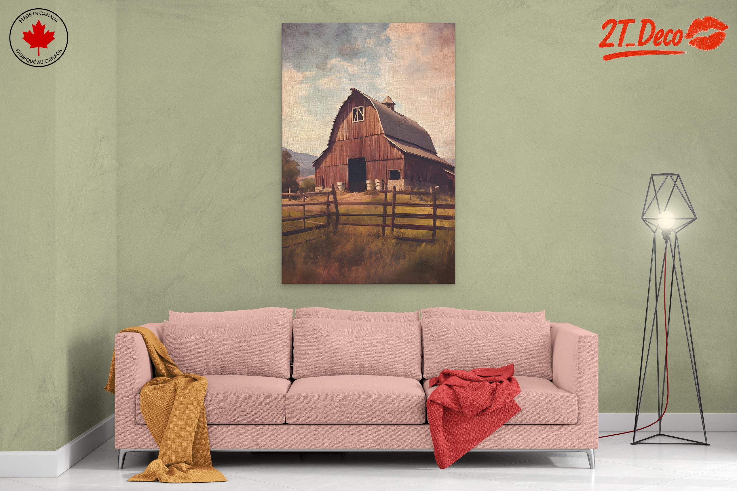 Rustic Barn in Serene Landscape - Image 2