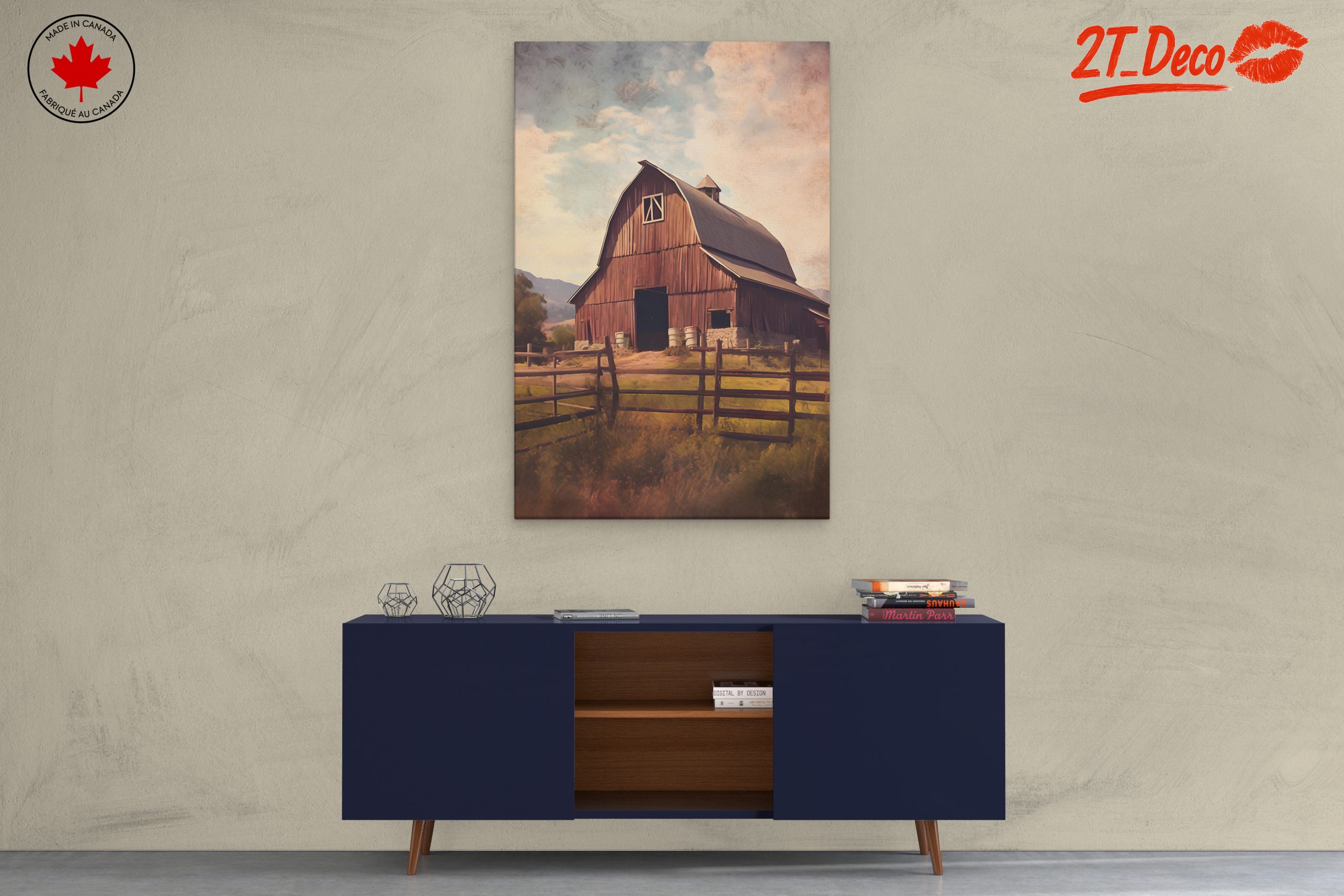 Rustic Barn in Serene Landscape - Image 3