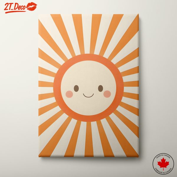Cute Smiling Sun Character Illustration