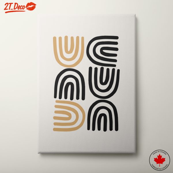 Contemporary Abstract Art with Curved Lines
