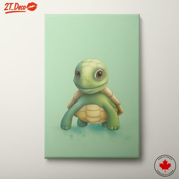 Charming Cartoon Turtle Wall Art