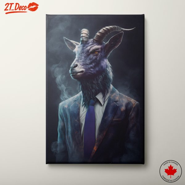 Anthropomorphic Goat Wearing Suit