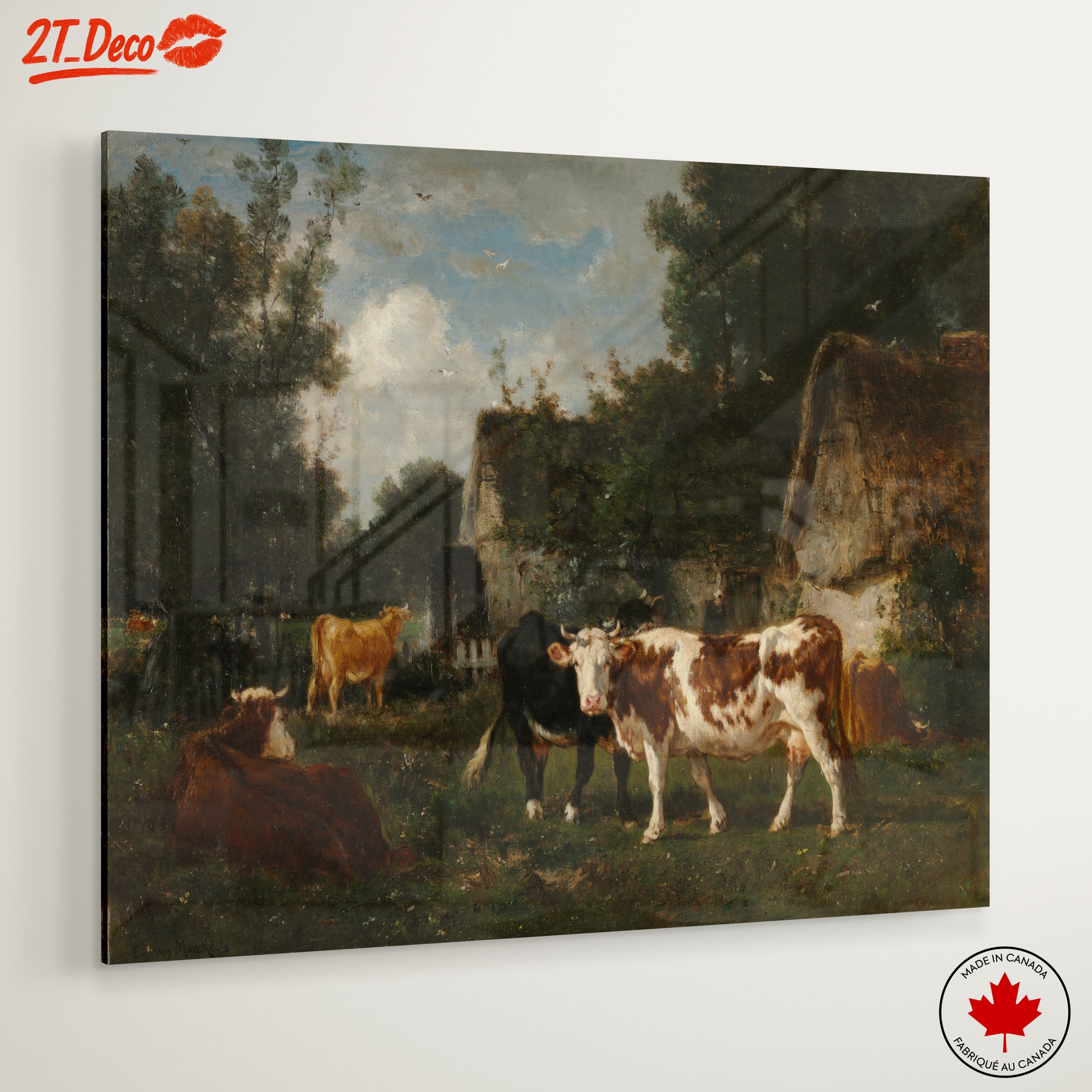 Picturesque Farm Scene with Cows - Image 6