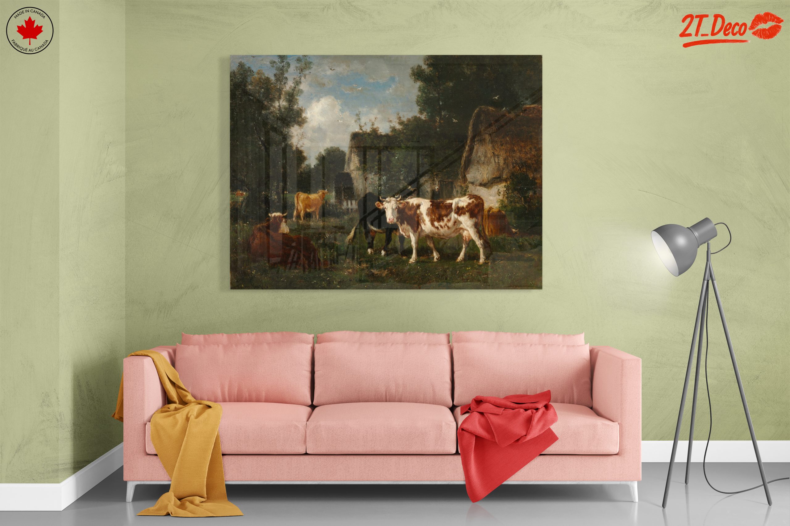 Picturesque Farm Scene with Cows - Image 7
