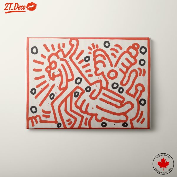 Bold Contemporary Pop Art with Abstract Figures