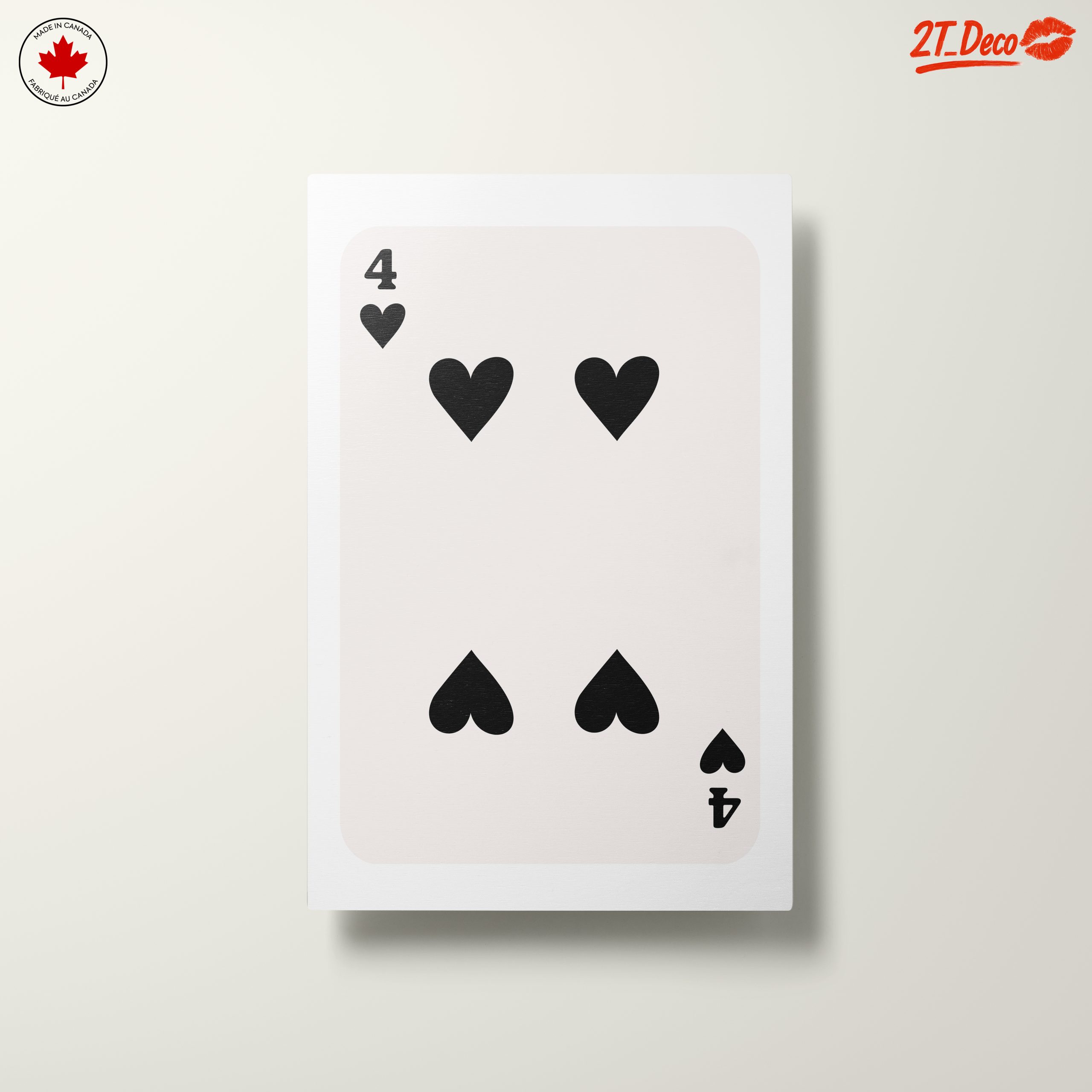 Four of Hearts Playing Card Art - Image 10