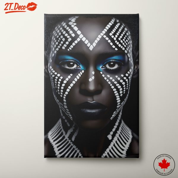 Bold Abstract Cultural Portrait with Face Paint 2