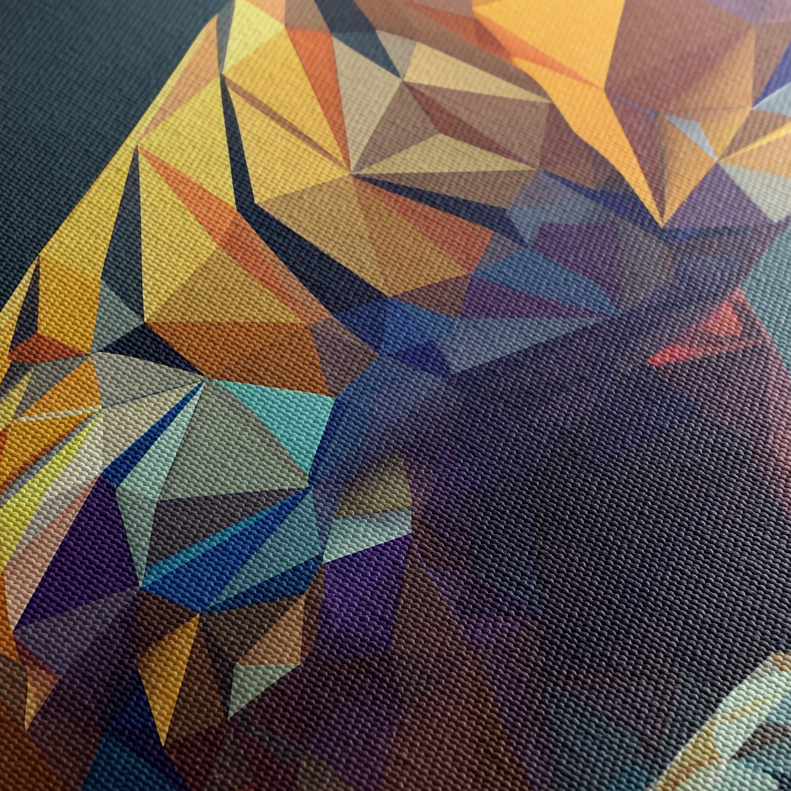 Vibrant Geometric Tiger Artwork - Image 5