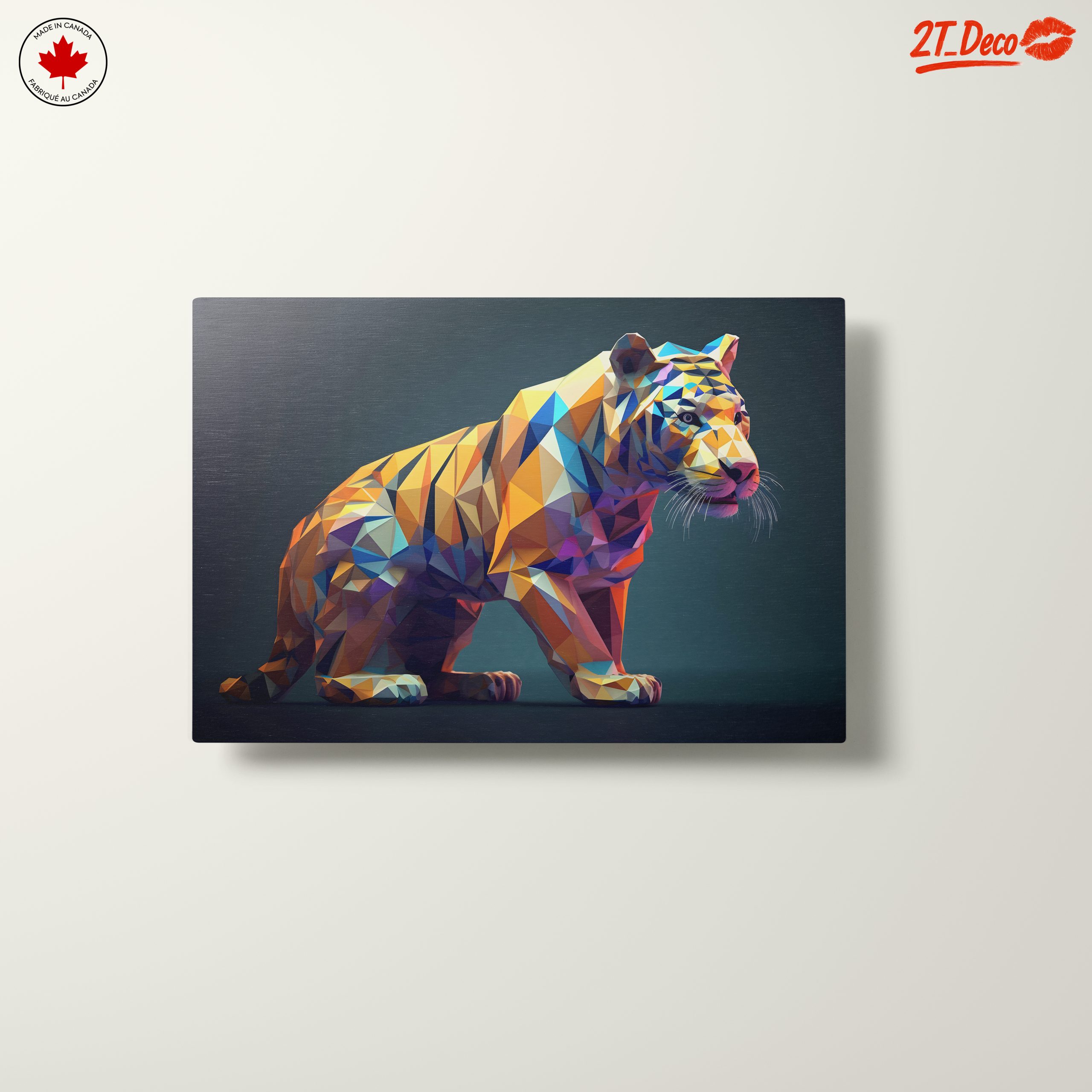 Vibrant Geometric Tiger Artwork - Image 10