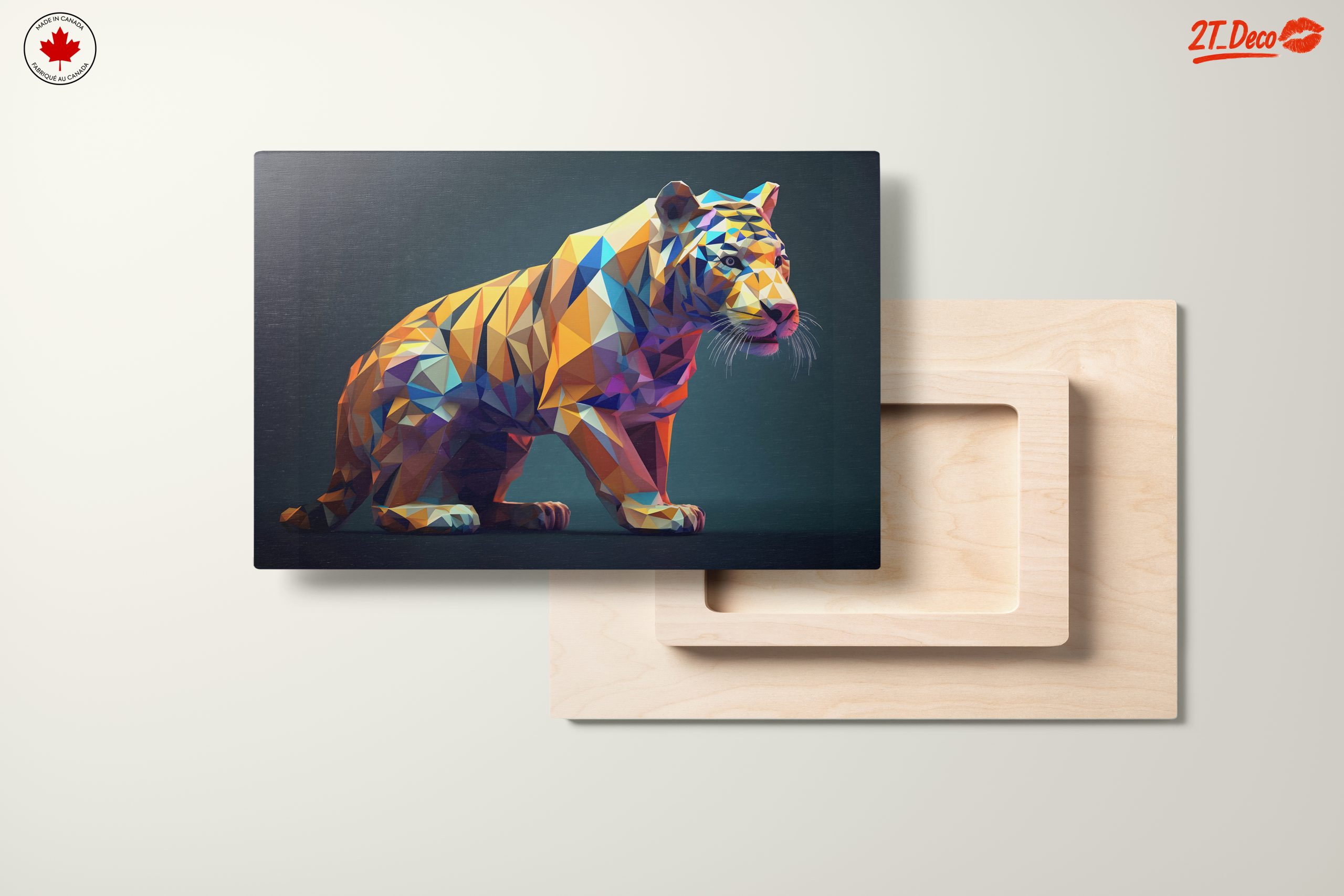 Vibrant Geometric Tiger Artwork - Image 11