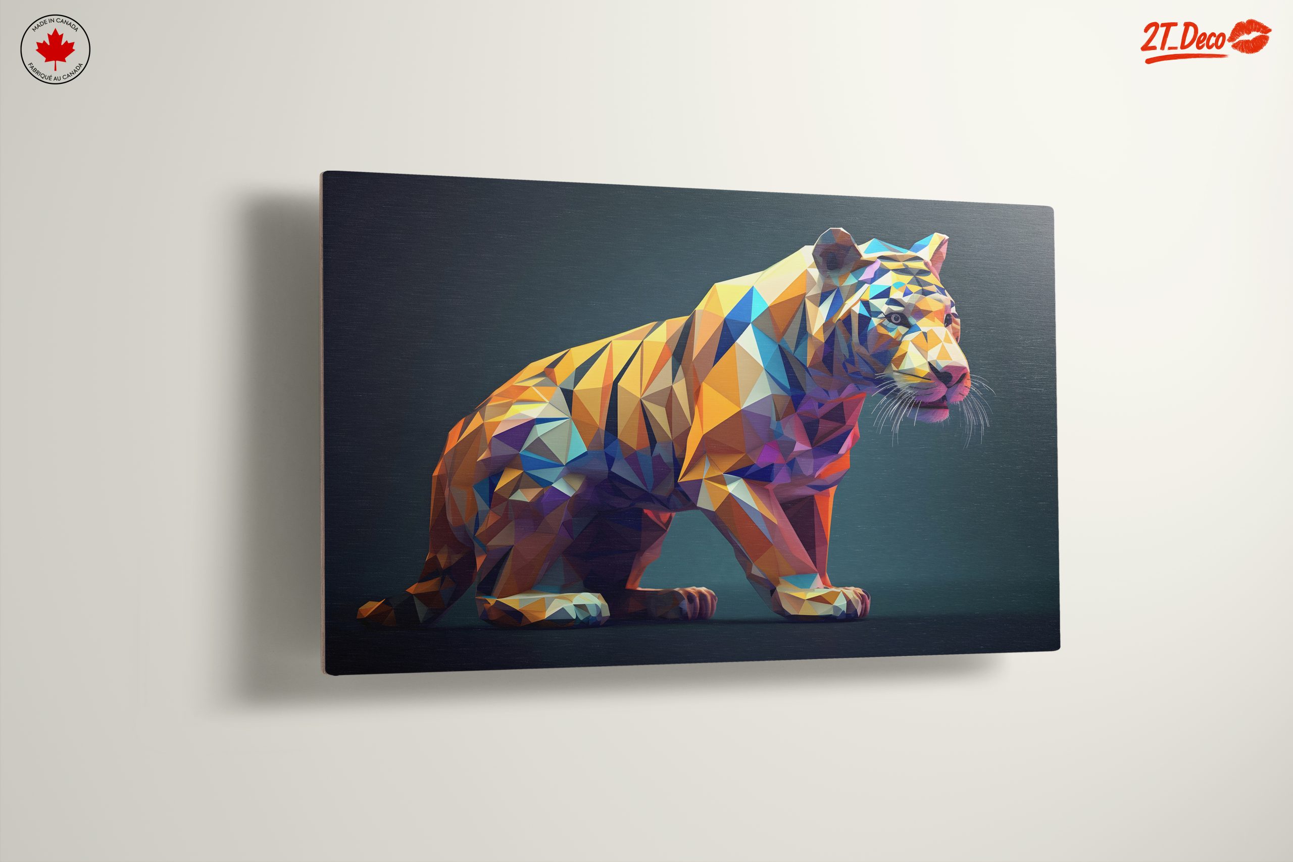 Vibrant Geometric Tiger Artwork - Image 13