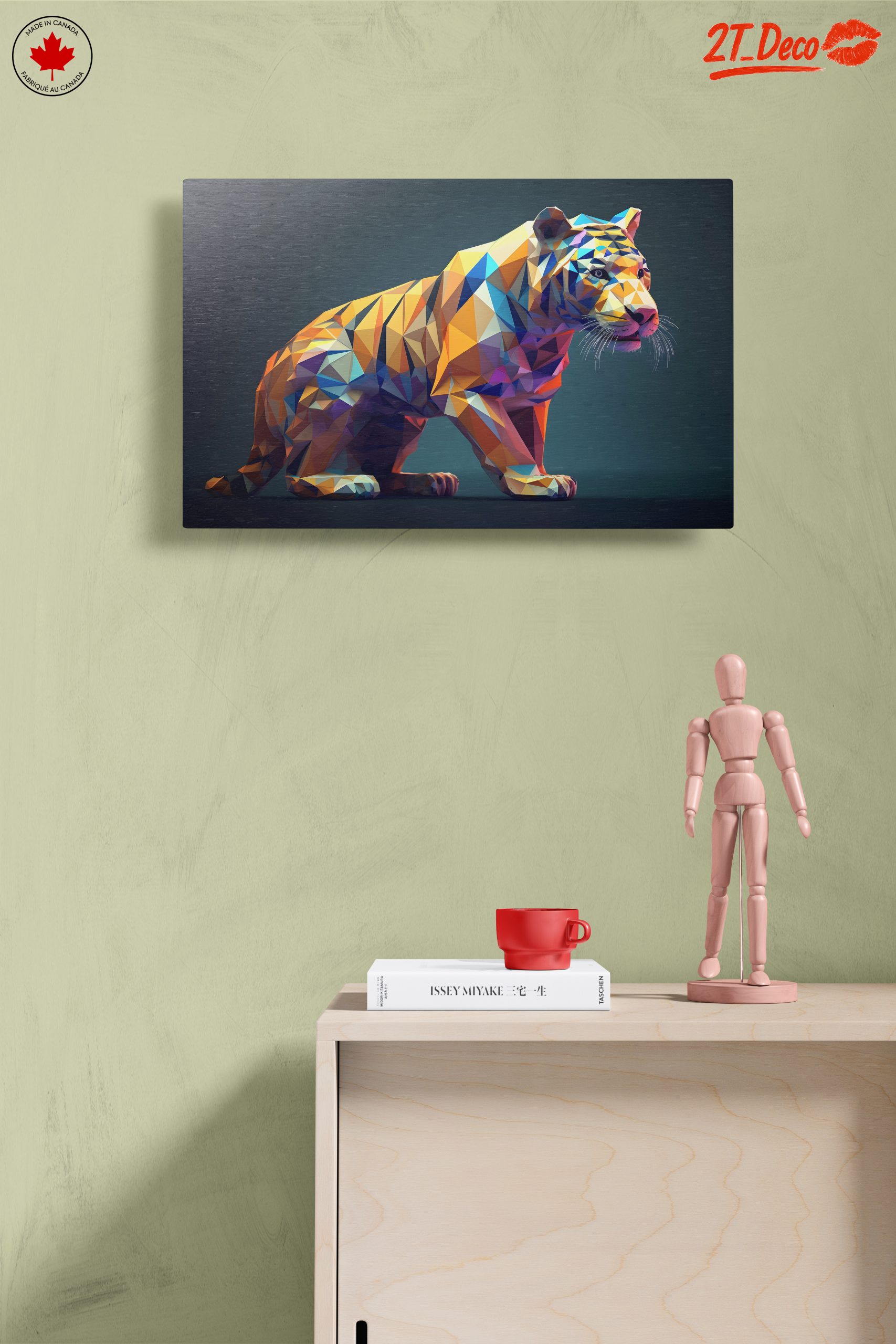 Vibrant Geometric Tiger Artwork - Image 14