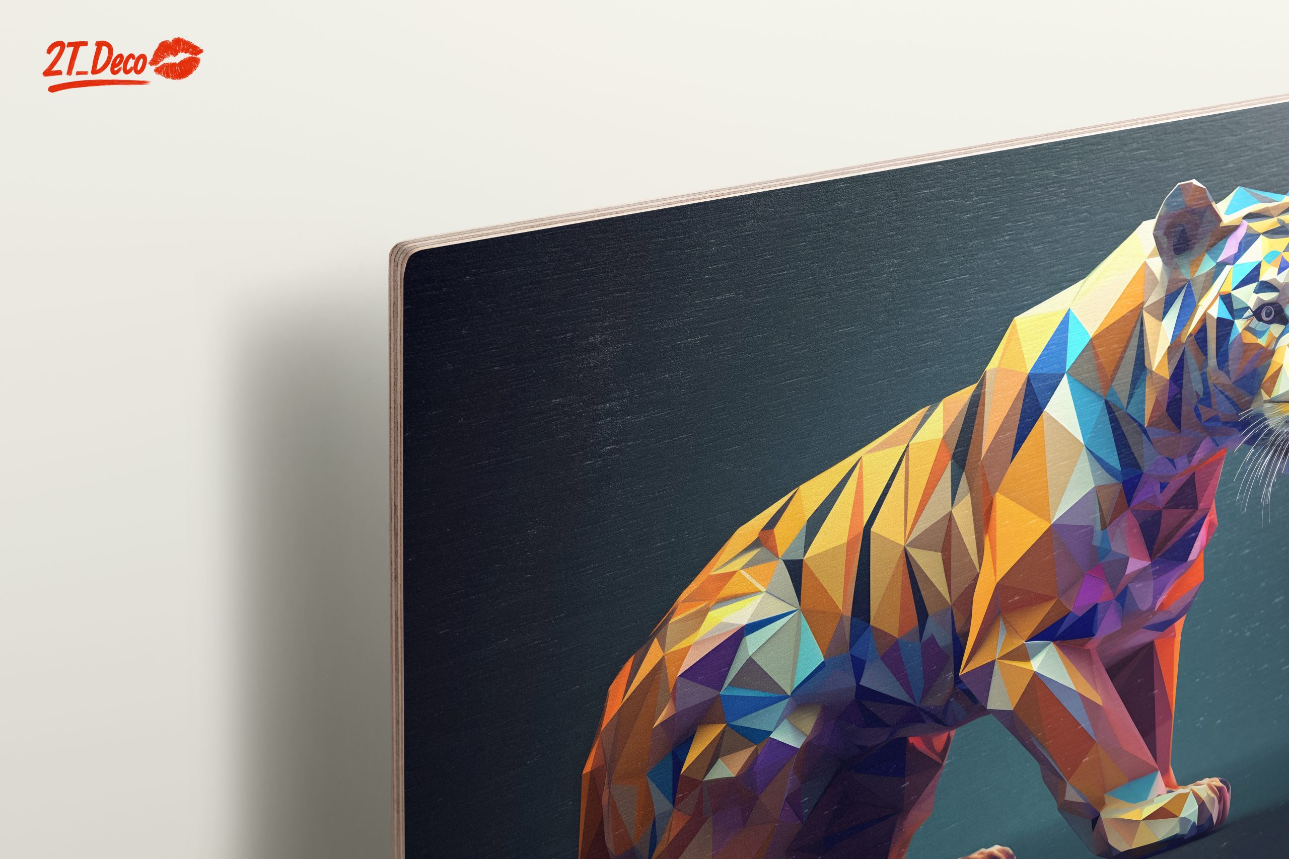 Vibrant Geometric Tiger Artwork - Image 15