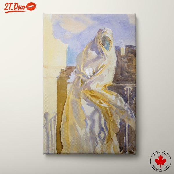 Modern Portrait Featuring Draped Figure