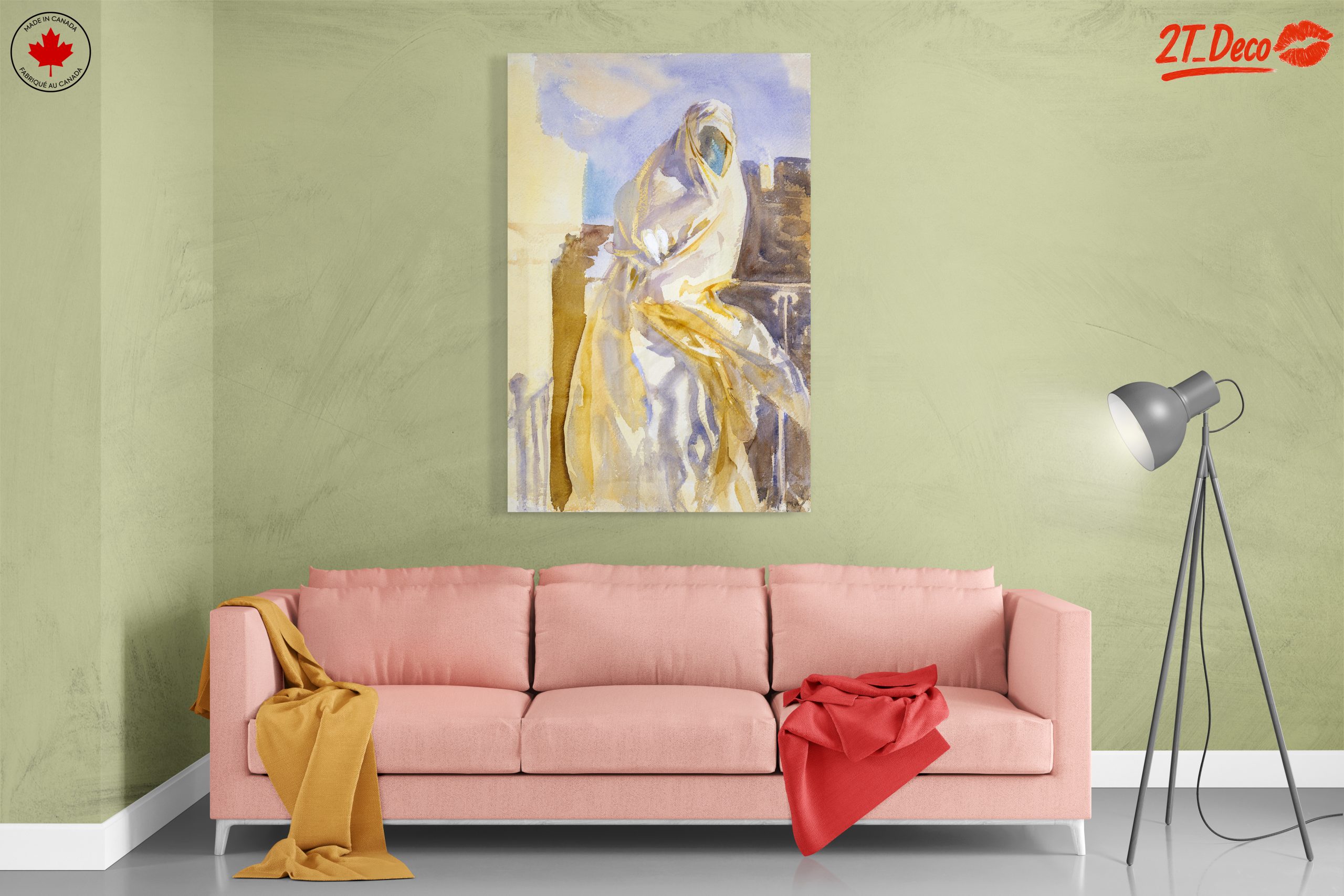 Modern Portrait Featuring Draped Figure - Image 7