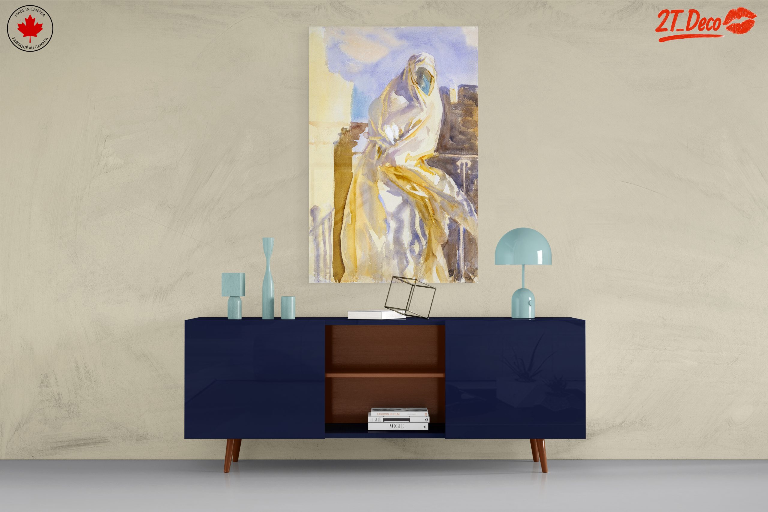 Modern Portrait Featuring Draped Figure - Image 8