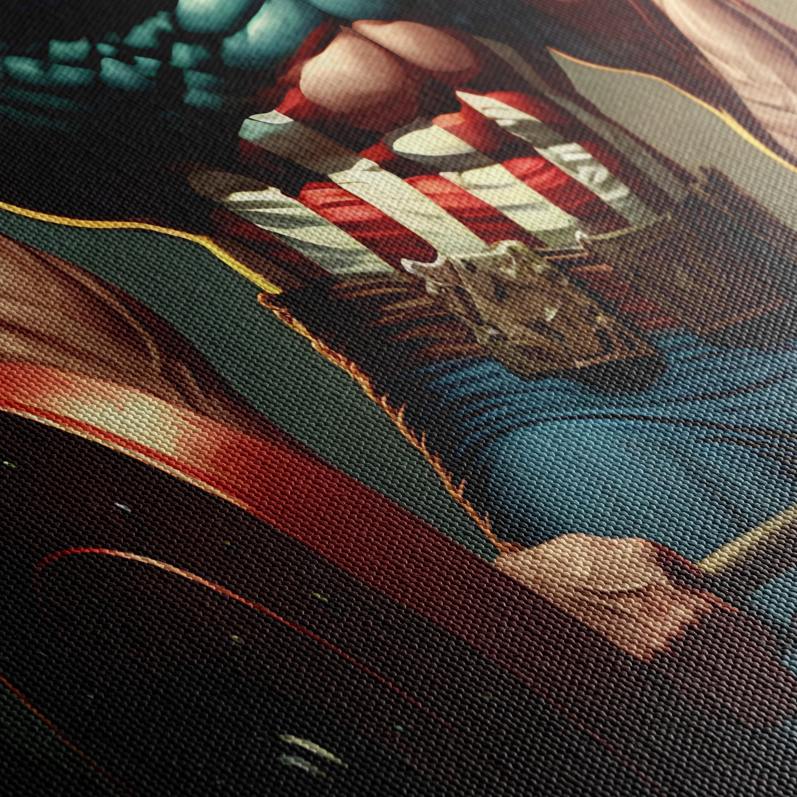 Dynamic Superhero Lifting Weights Art - Image 5