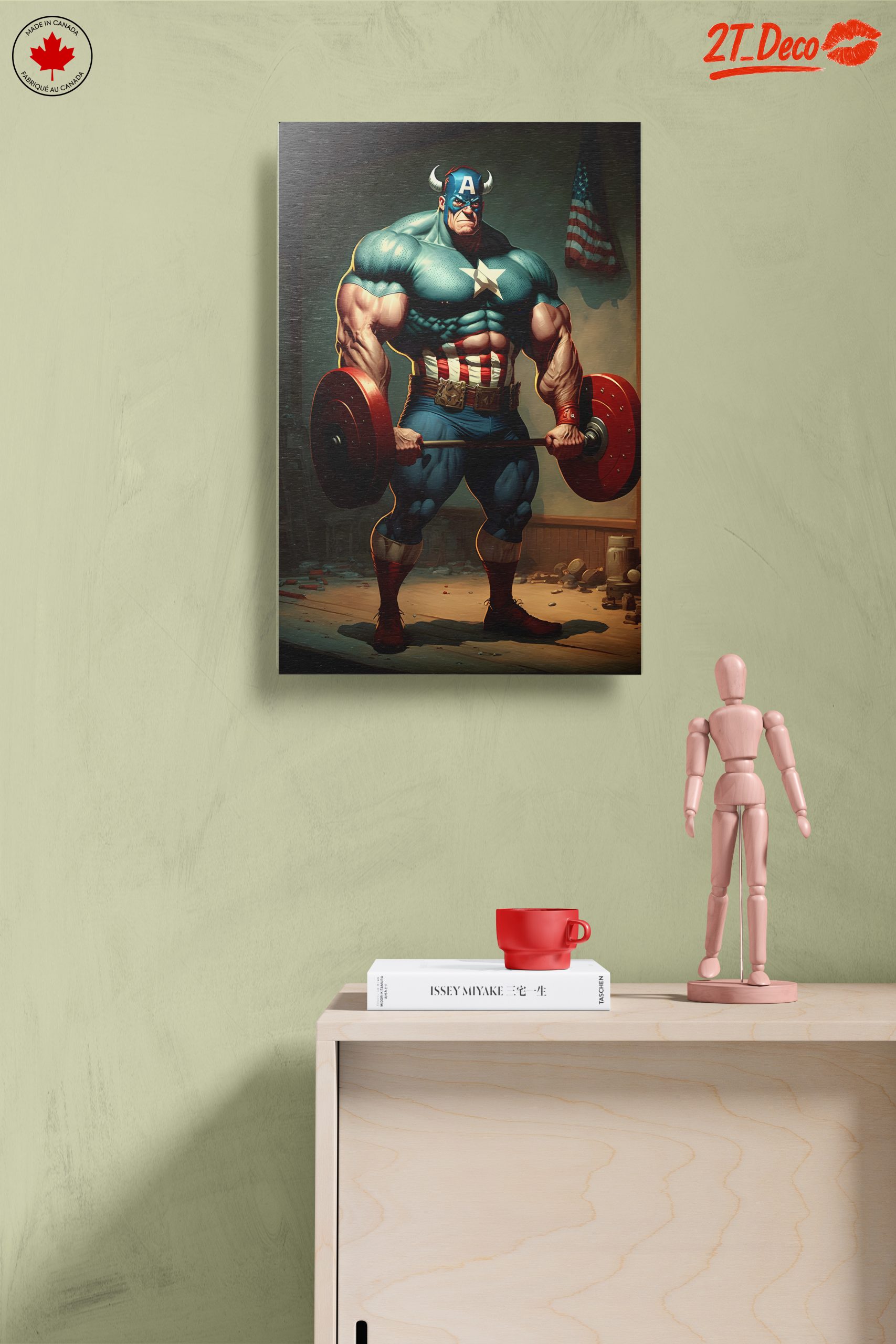 Dynamic Superhero Lifting Weights Art - Image 14