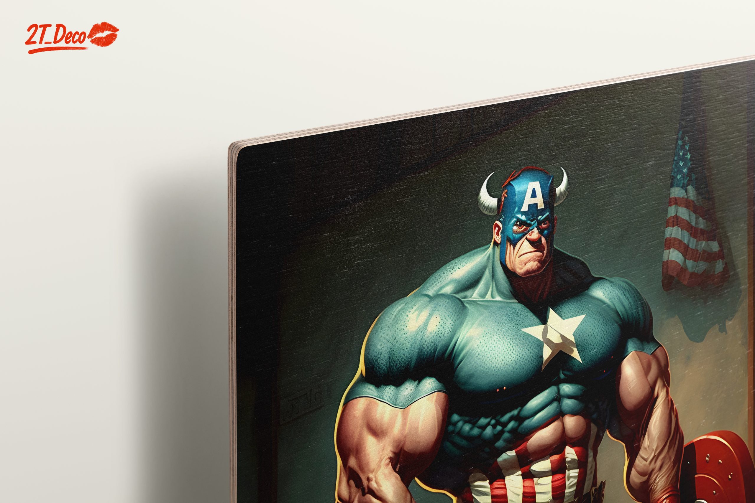 Dynamic Superhero Lifting Weights Art - Image 15