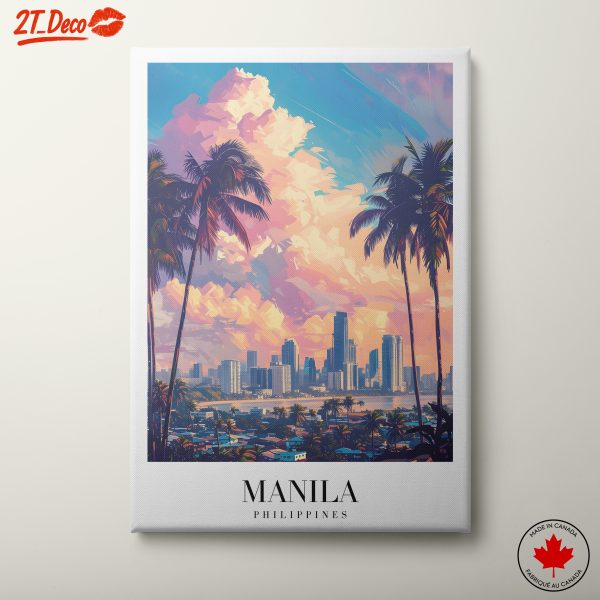 Vibrant Manila City Skyline Art