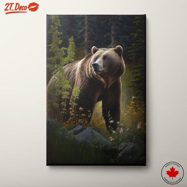 Lifelike Bear in Natural Landscape