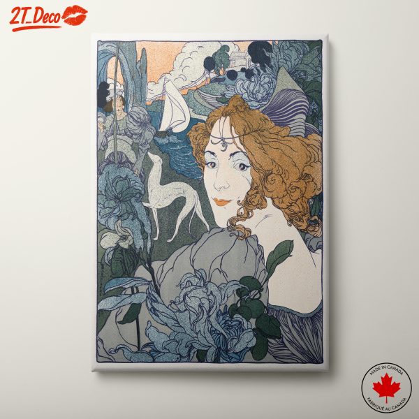 Stylized Contemporary Portrait with Floral Elements 2