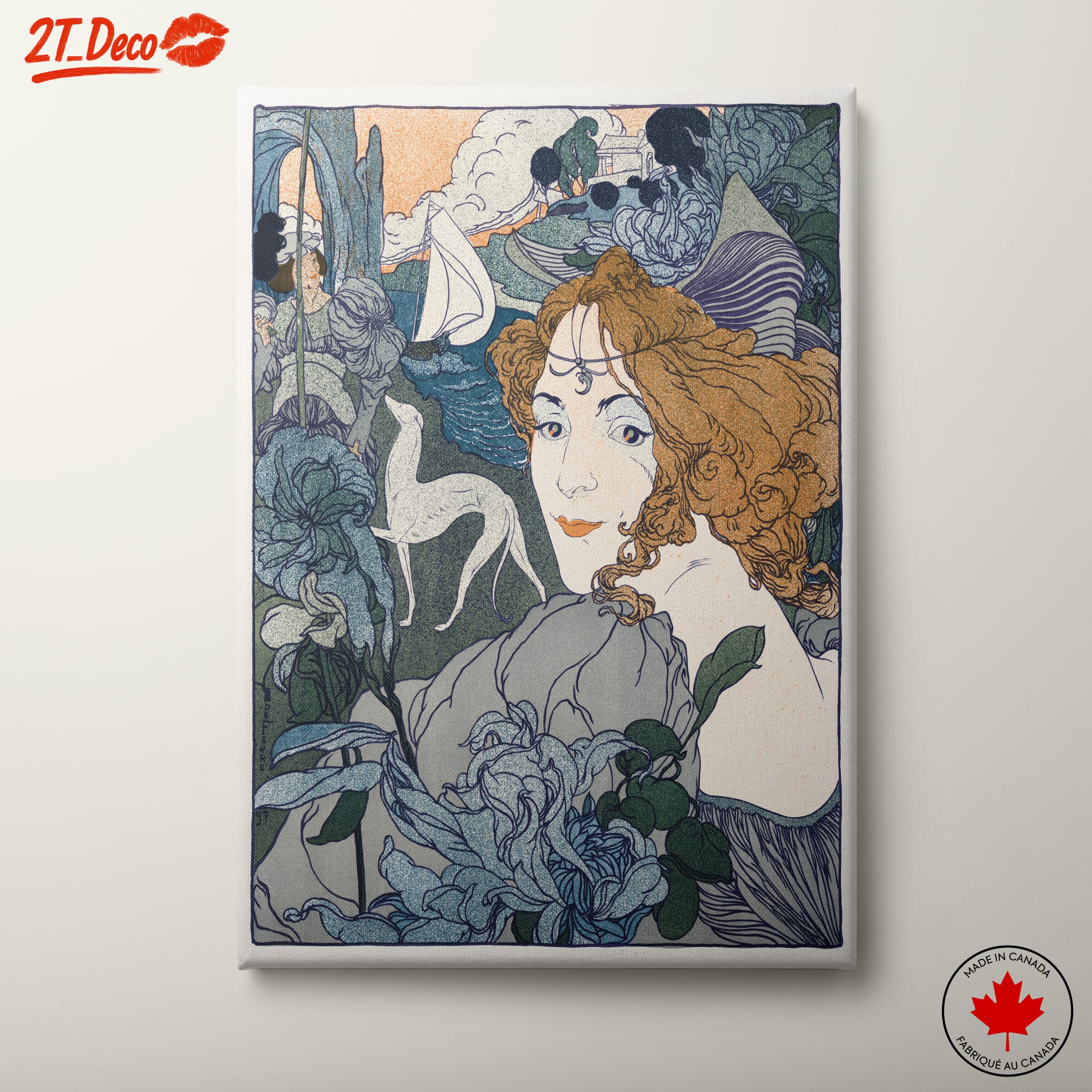 Stylized Contemporary Portrait with Floral Elements 2