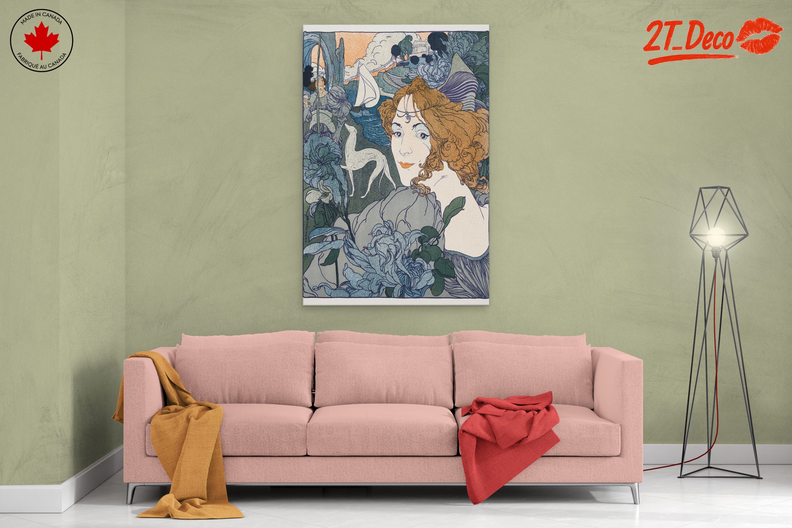 Stylized Contemporary Portrait with Floral Elements 2 - Image 2