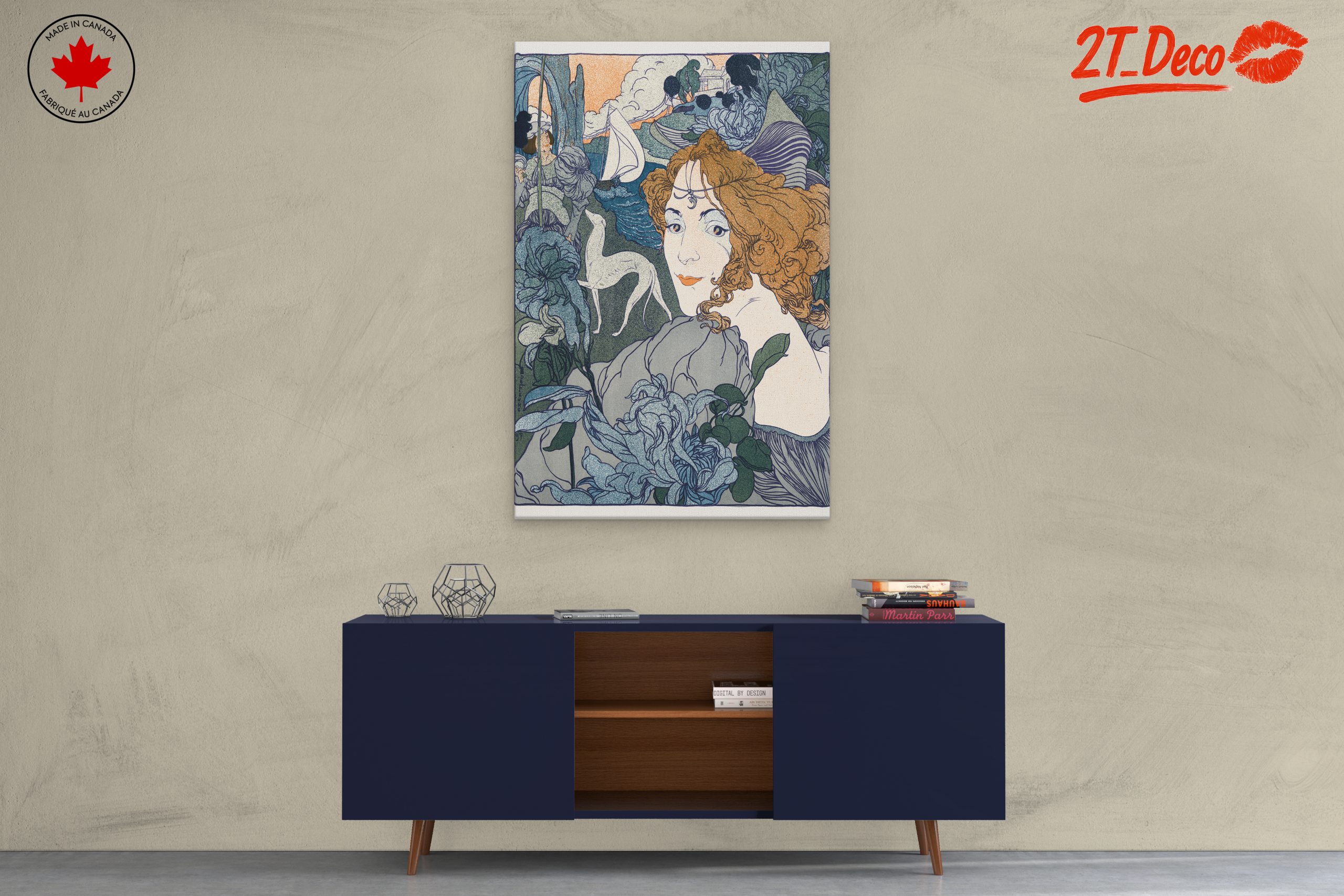 Stylized Contemporary Portrait with Floral Elements 2 - Image 3