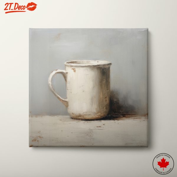 Elegant Food Still Life of a White Mug