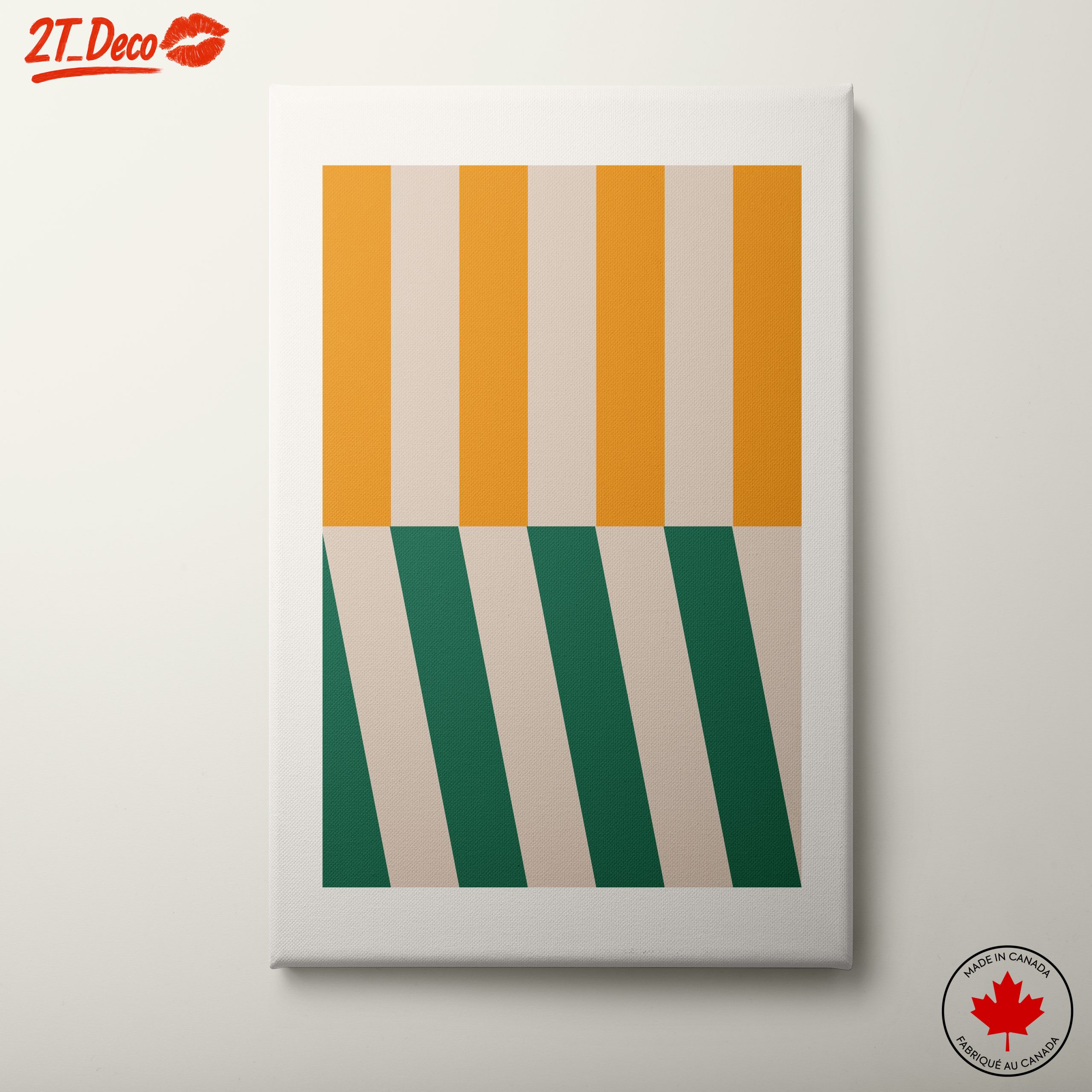 Colorful Abstract Interior Art with Bold Shapes
