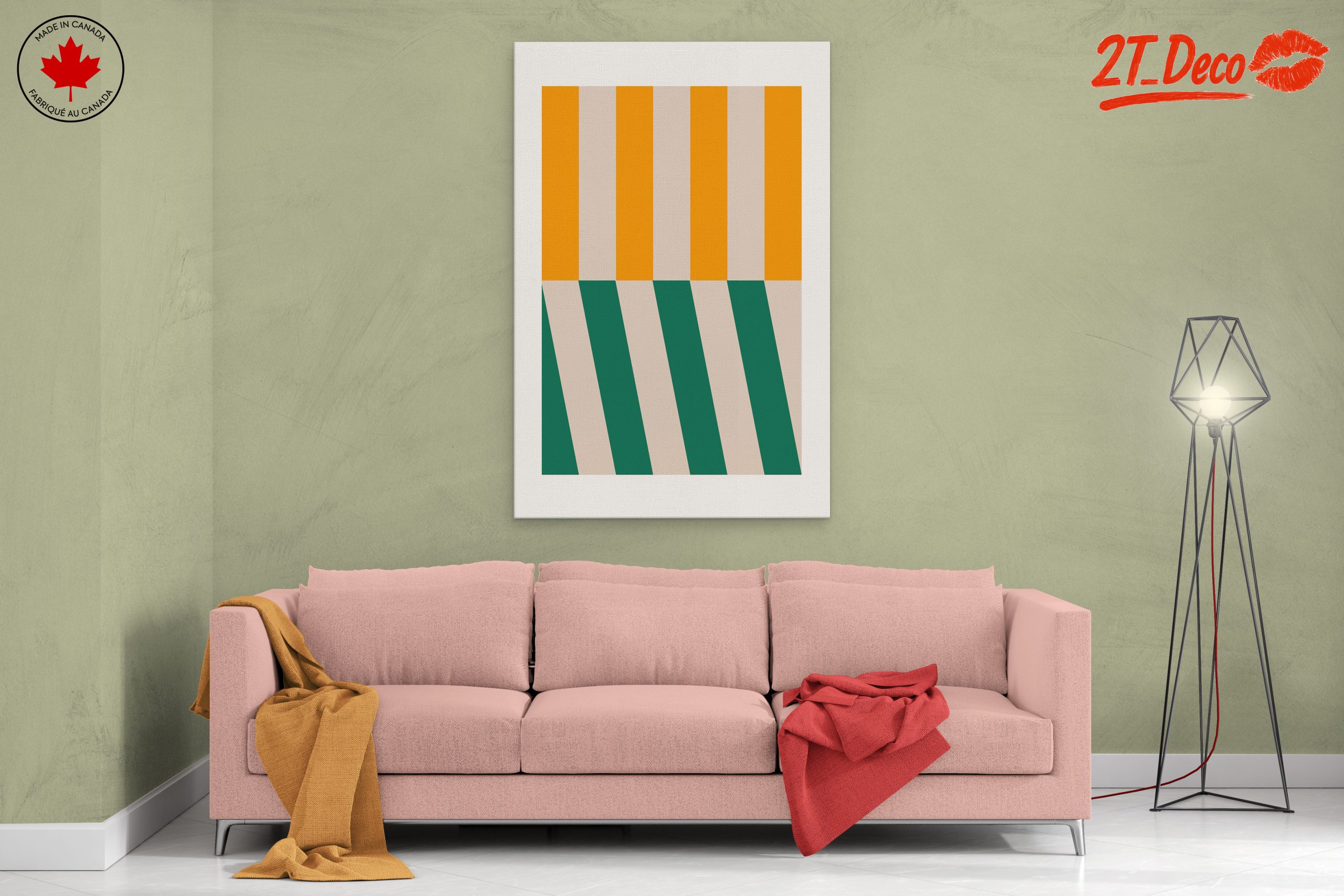 Colorful Abstract Interior Art with Bold Shapes - Image 2