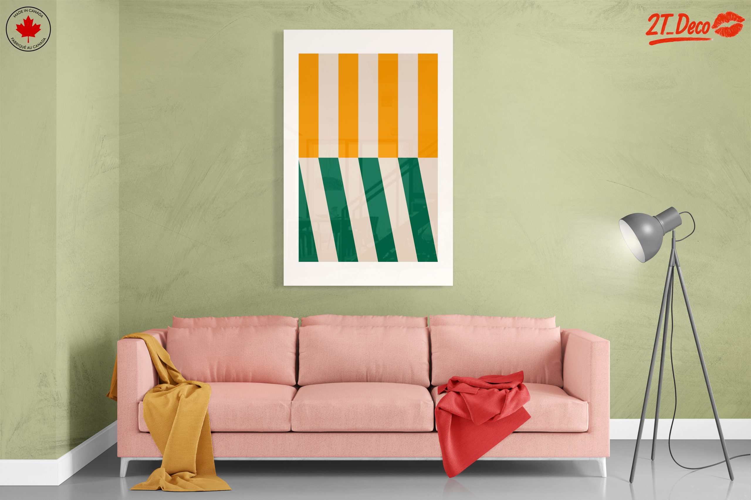 Colorful Abstract Interior Art with Bold Shapes - Image 7