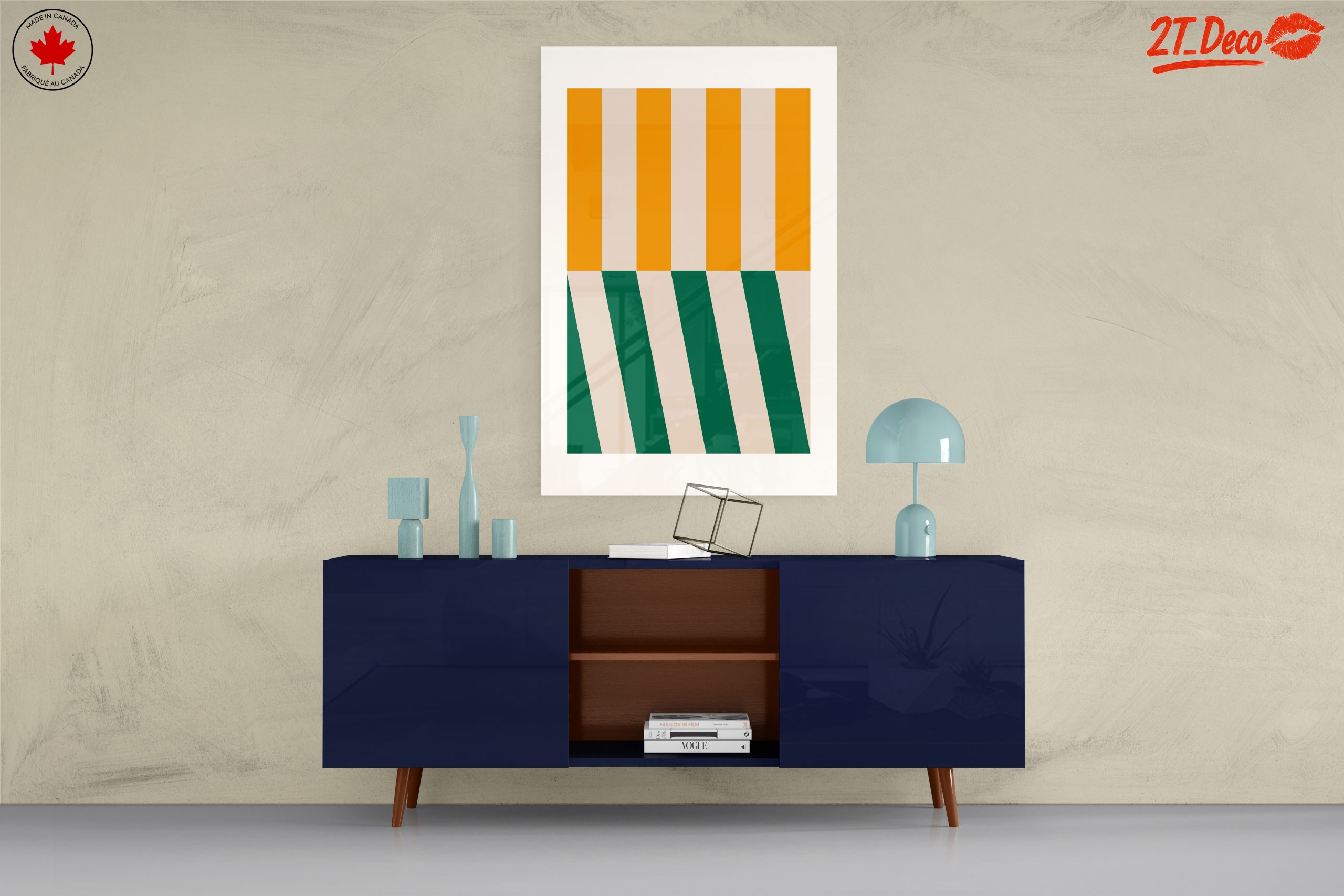 Colorful Abstract Interior Art with Bold Shapes - Image 8