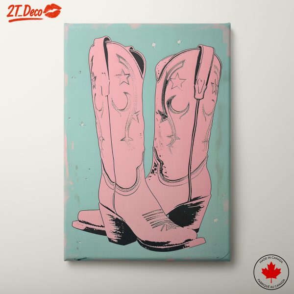 Stylish Western Cowboy Boots Art
