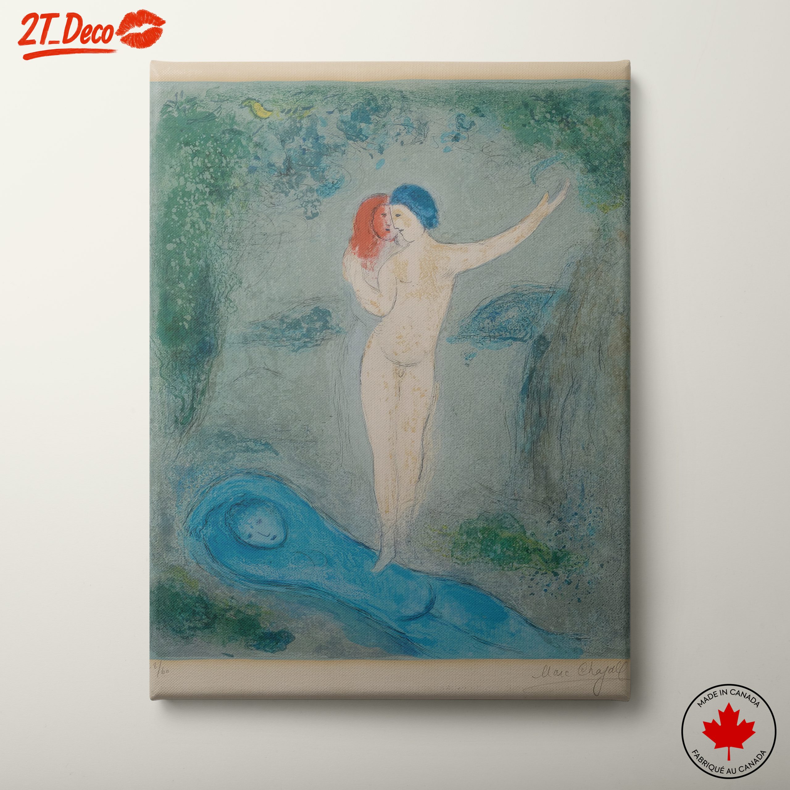 Whimsical Contemporary Portrait of Two Figures
