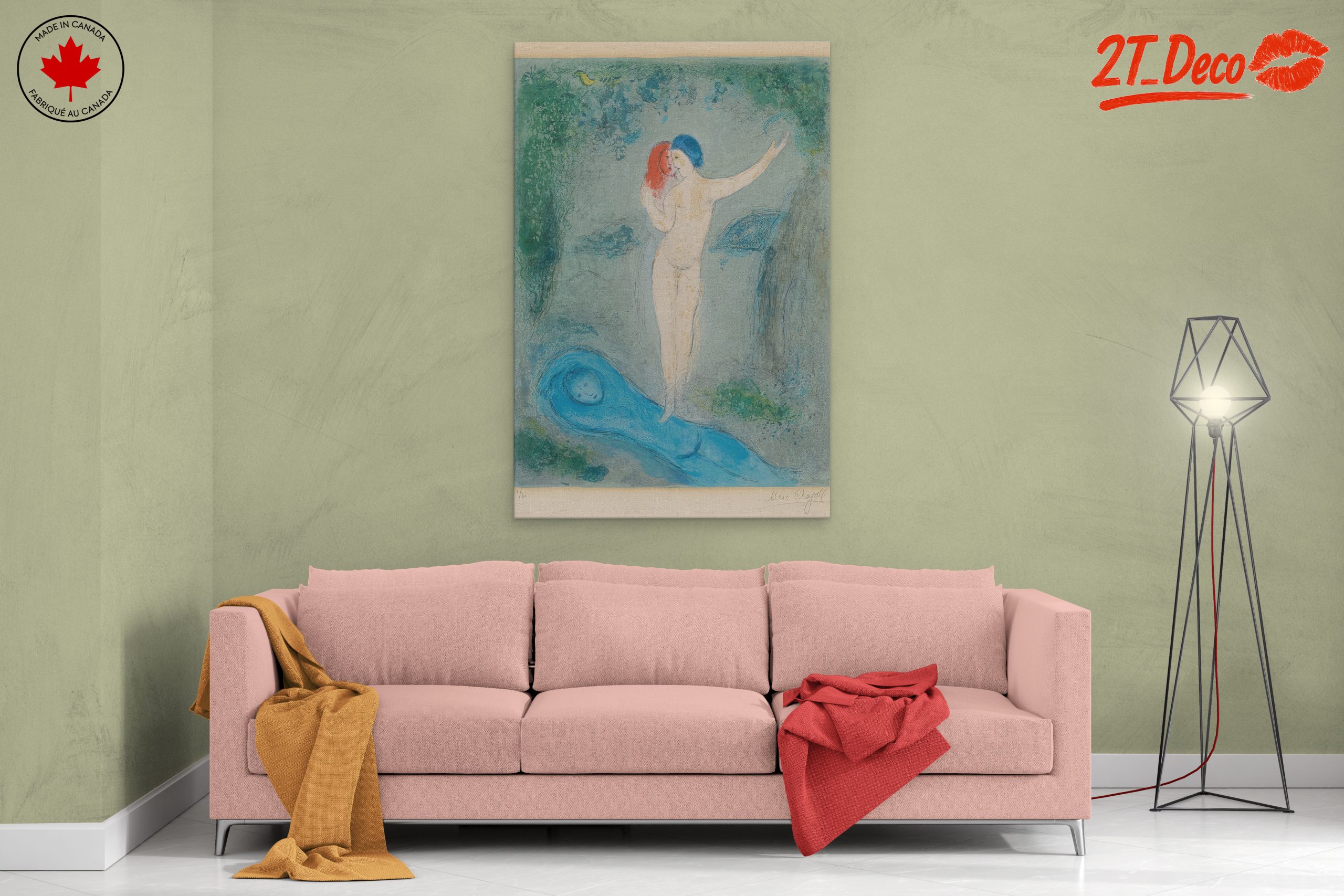 Whimsical Contemporary Portrait of Two Figures - Image 2