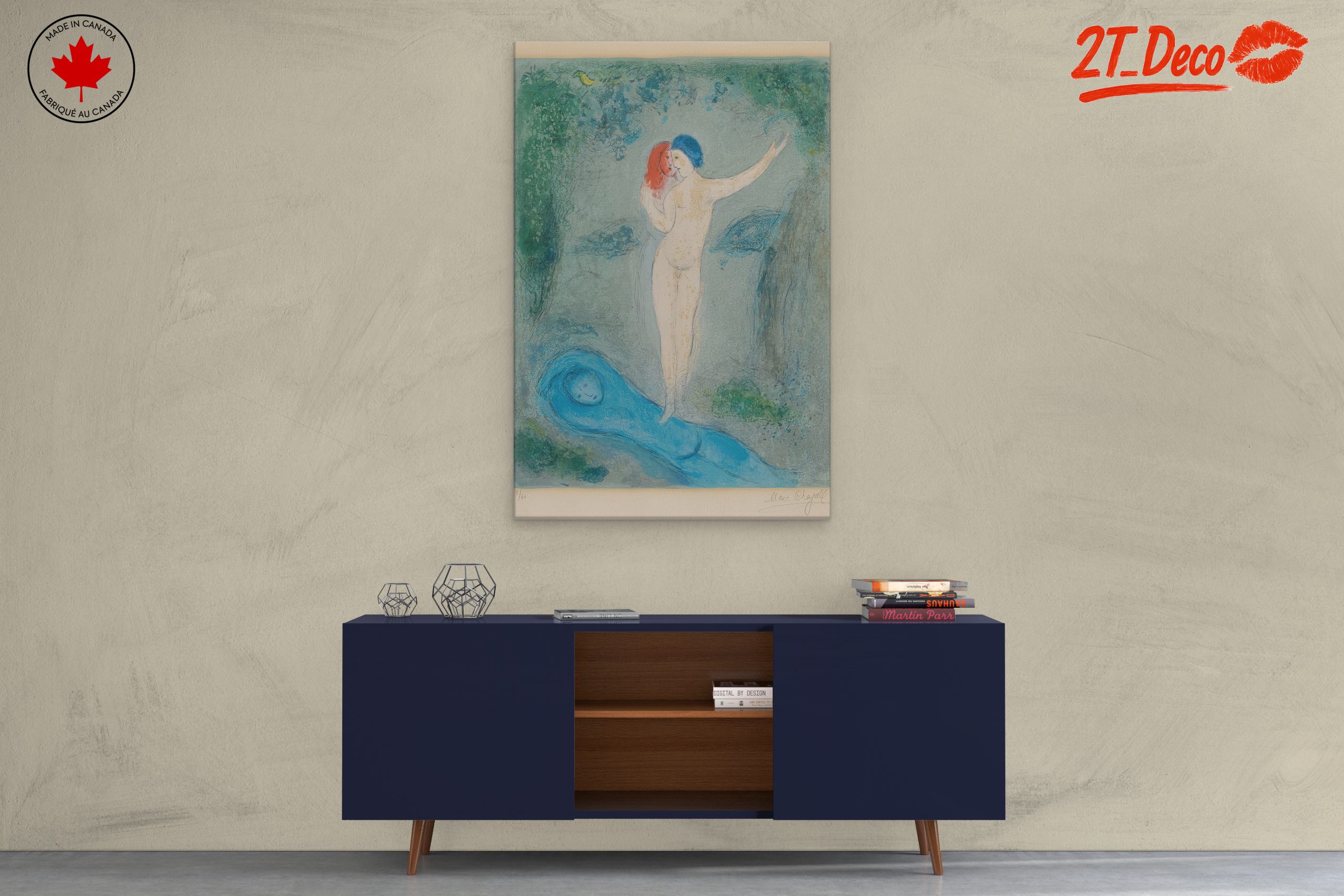 Whimsical Contemporary Portrait of Two Figures - Image 3