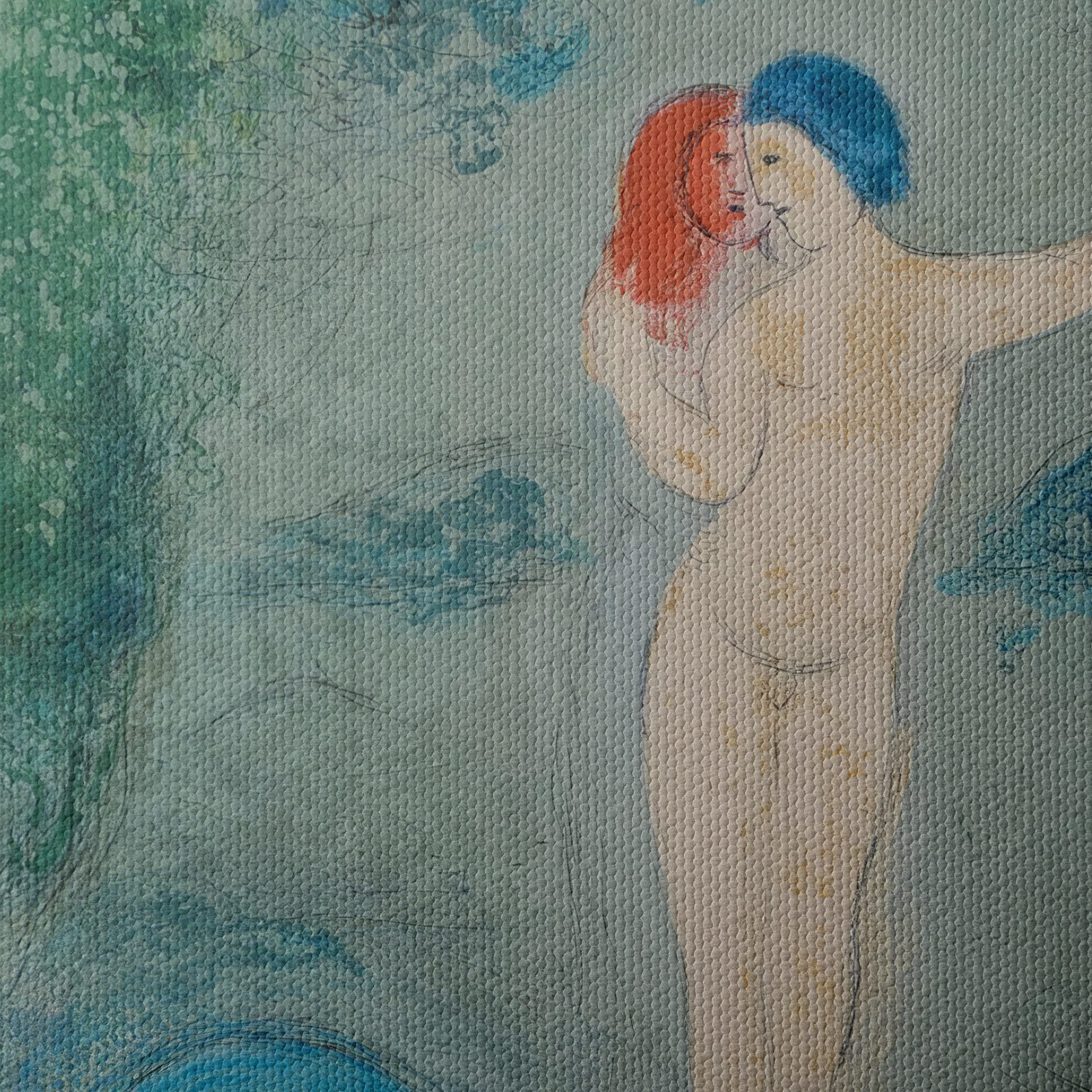 Whimsical Contemporary Portrait of Two Figures - Image 4